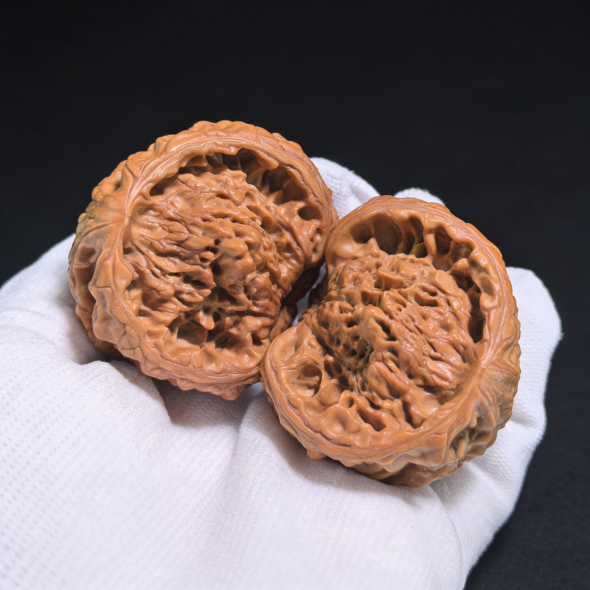The "Golden Mountain Treasure Bowl" Snake Head Pair | Collection Grade | 46.0mm x 37.0mm | JSJBP-001S - ThePatinaProject