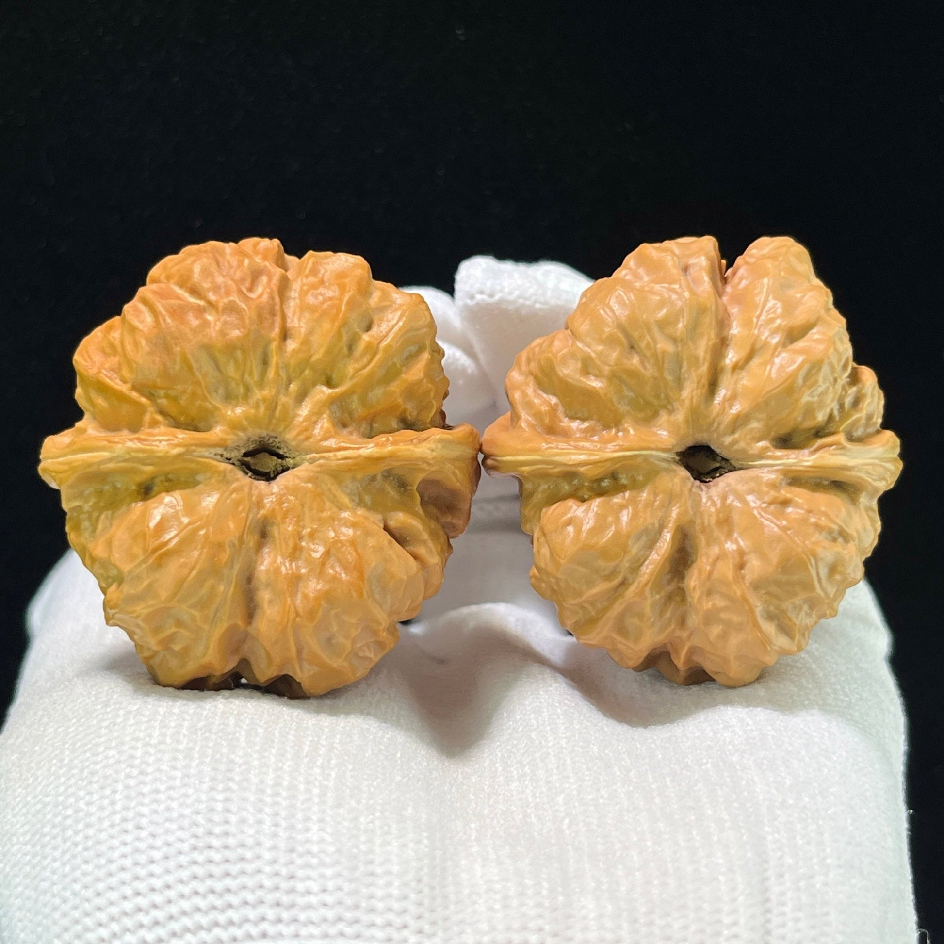 The "Great Hollow Base" (Da Wa) Traditional Deep-Belly Lion Head Pair | 40.0mm x 42.0mm | W-1001 - ThePatinaProject