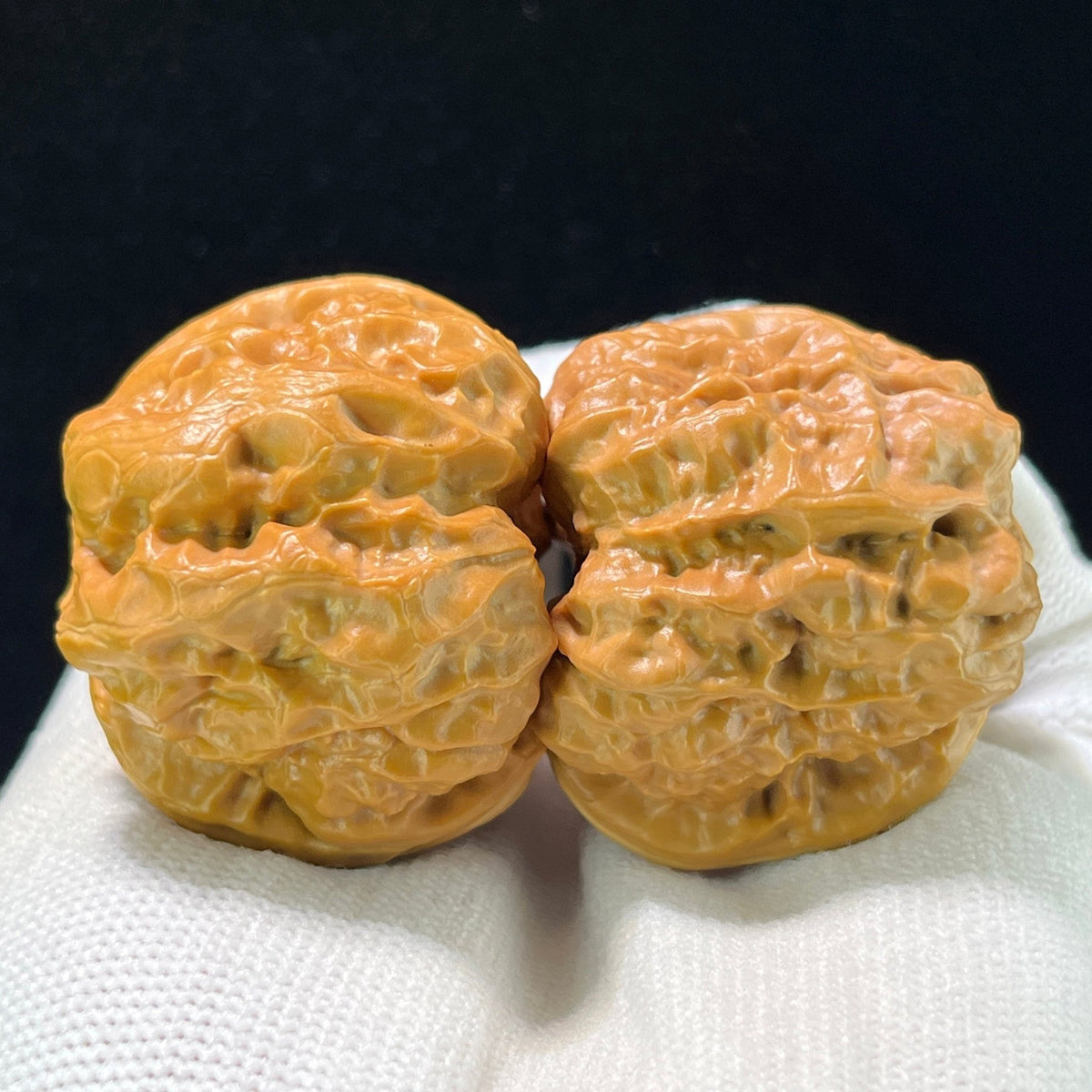 The "Great Hollow Base" (Da Wa) Traditional Deep-Belly Lion Head Pair | 40.0mm x 42.0mm | W-1001 - ThePatinaProject