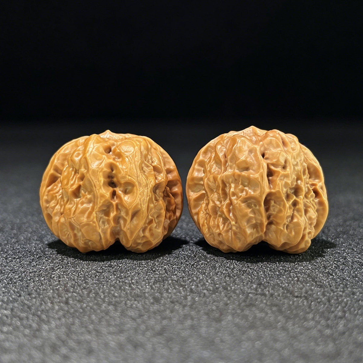 The "Great Hollow Base" (Da Wa) Traditional Deep-Belly Lion Head Pair | 40.0mm x 42.0mm | W-1001 - ThePatinaProject