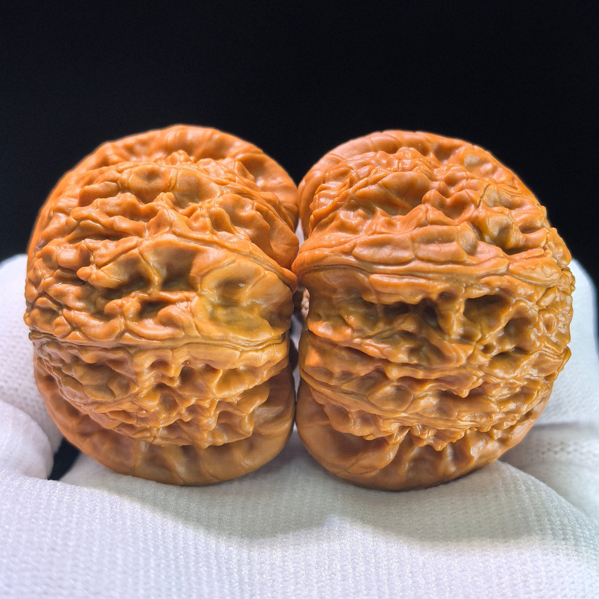 The "Hidden Tip White Lion" (Menjian Baishizi) Matched Pair | 47.0mm x 46.0mm | BSZ-1202C - ThePatinaProject