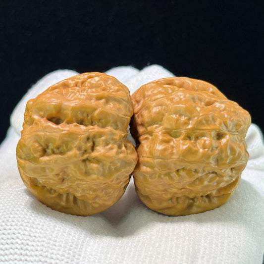The "Horned Frog Three-Rib" (San Leng San Jiao Wa) Premium Heavy-Bone Deep-Belly Pair | 36.0mm x 38.0mm | W-1007 - ThePatinaProject