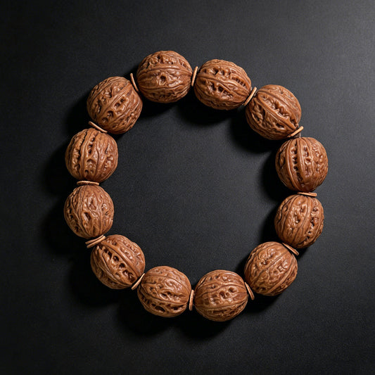 The Illustrious "Beijing Eight-Ribbed" Jingbaleng Artisan Prayer Bracelet | 12-Bead Single Strand | JBL-401E - ThePatinaProject