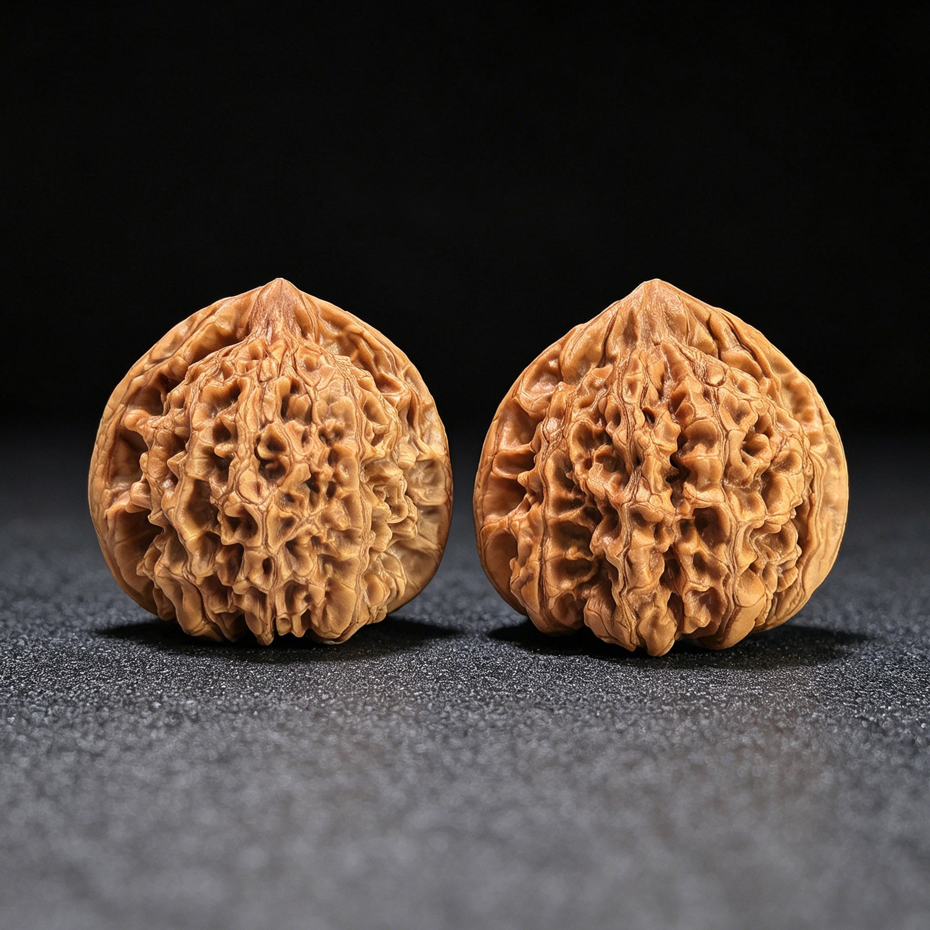 The "Imperial Kylin Pattern" (Qilin Wen) Premium Concave Peach-Heart Pair | 50.0mm x 43.0mm | QLW-1303C - ThePatinaProject