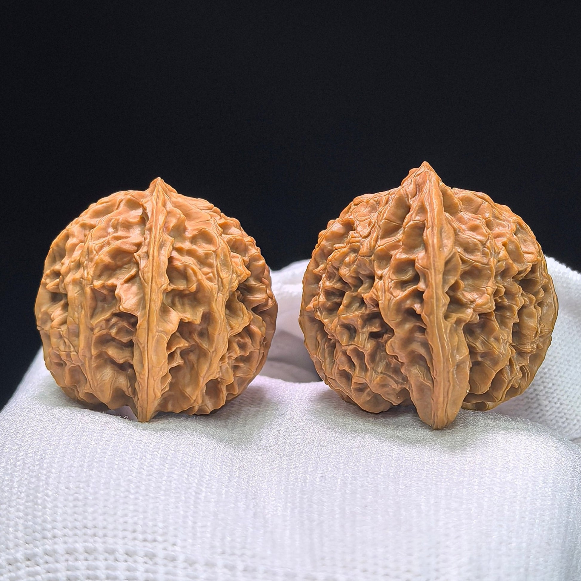 The "Imperial Orchard" (Ping Guo Yuan) Select Miniature Balanced Pair | 37.0mm x 36.0mm | Compact Shou Nian Format | PGY-1404 - ThePatinaProject