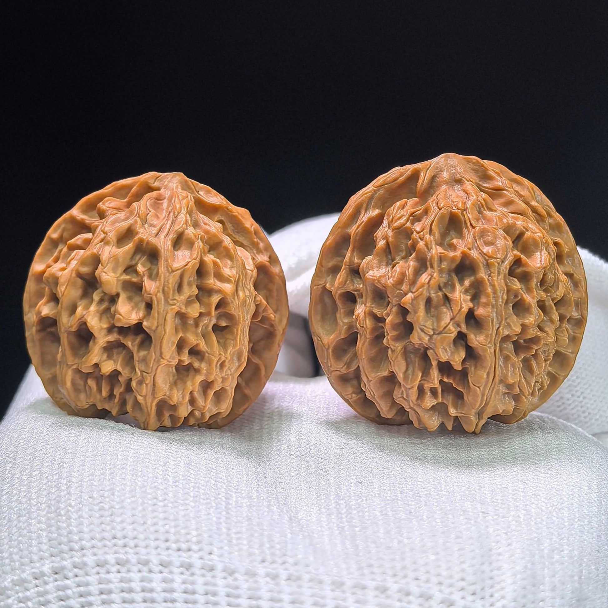 The "Imperial Orchard" (Ping Guo Yuan) Select Miniature Balanced Pair | 37.0mm x 36.0mm | Compact Shou Nian Format | PGY-1404 - ThePatinaProject