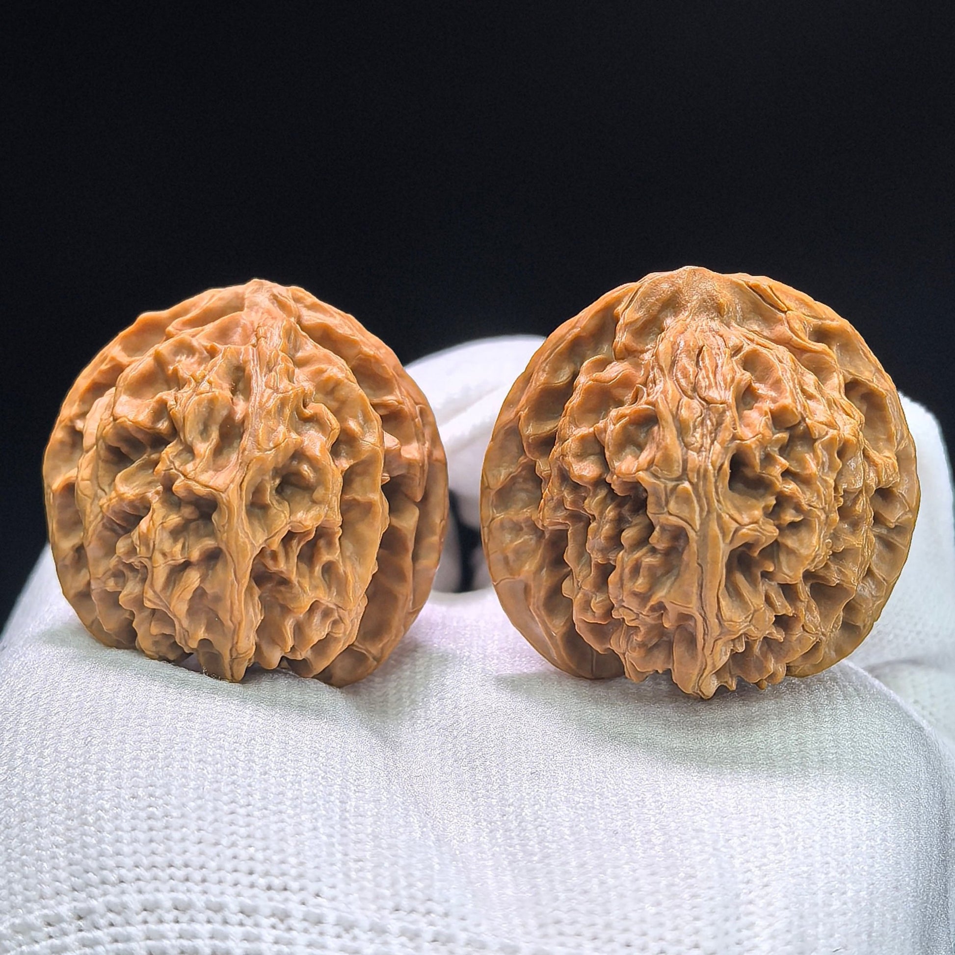 The "Imperial Orchard" (Ping Guo Yuan) Select Miniature Balanced Pair | 37.0mm x 36.0mm | Compact Shou Nian Format | PGY-1404 - ThePatinaProject