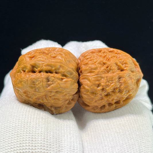 The "Imperial Red Seal" (Hong Fang Yin) Premium Miniature Ingot Pair | 34.0mm x 37.0mm | Compact Shou Nian Format | HFY-1001 - ThePatinaProject