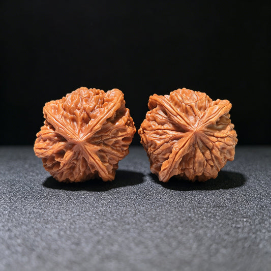 The "Imperial Seal" (Yu Xi) Y-Shaped Tri-Edge Collector's Pair | 38.0mm x 39.0mm | YSSN-1202E - ThePatinaProject