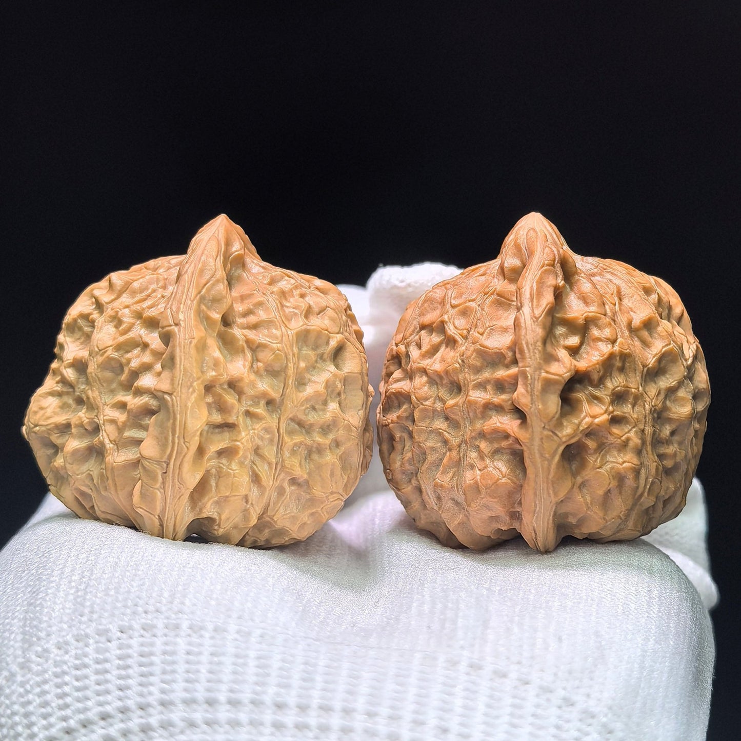 The "Imperial Tall-Posture Pumpkin" (Nan Gua Dun Gao Chun) Premium Scholar Walnuts | 41.0mm x 41.0mm | 1:1 Perfect Isometric Match | NGD-1404 - ThePatinaProject