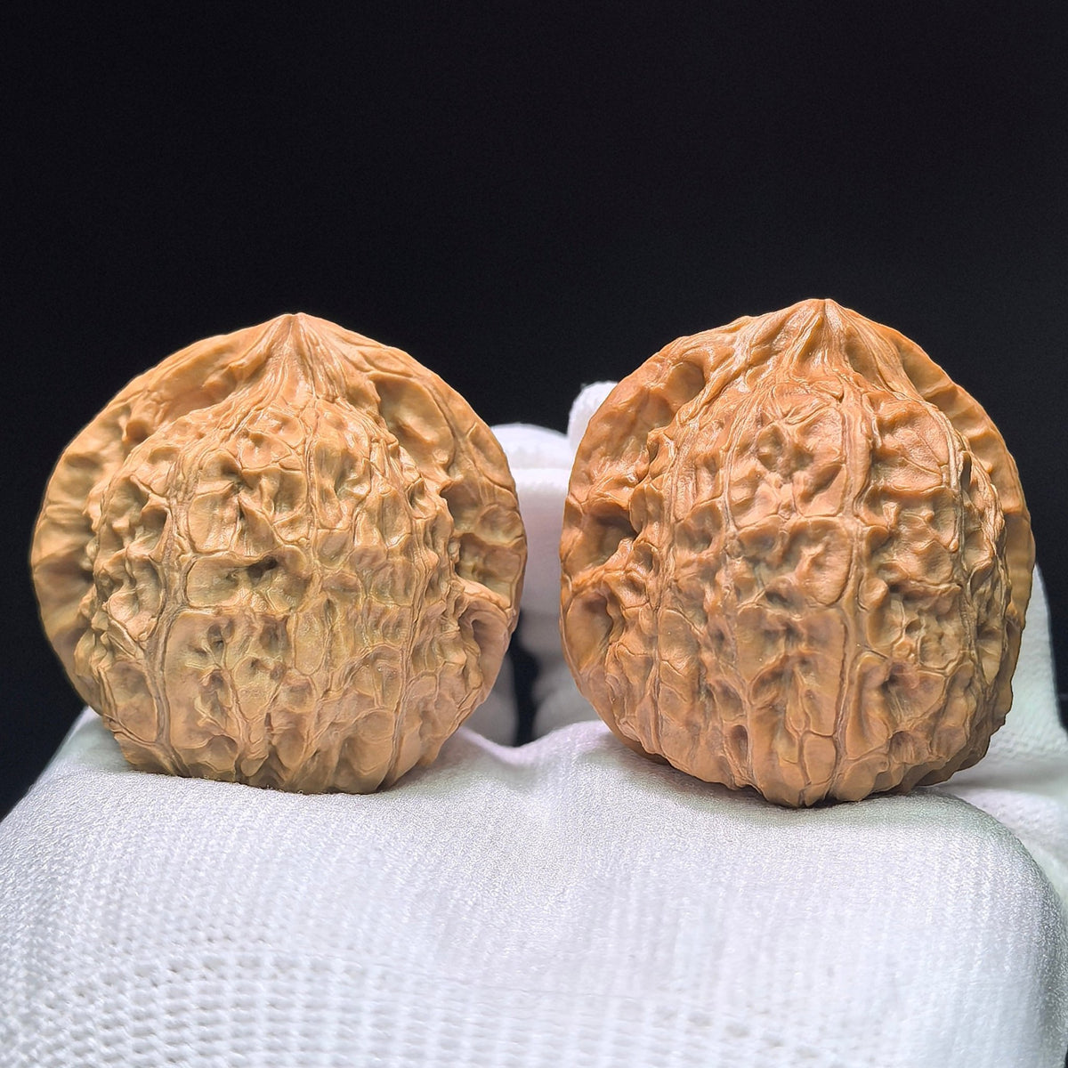 The "Imperial Tall-Posture Pumpkin" (Nan Gua Dun Gao Chun) Premium Scholar Walnuts | 41.0mm x 41.0mm | 1:1 Perfect Isometric Match | NGD-1404 - ThePatinaProject