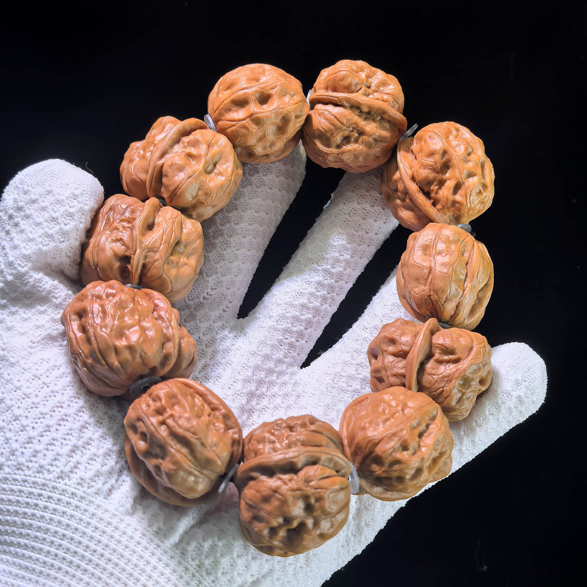 The "Jade Toad" (Yu Chan) 11-Bead Walnut Bracelet | 29.0mm x 34.0mm | YCSC-901 - ThePatinaProject