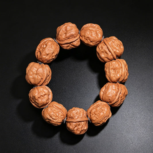 The "Jade Toad" (Yu Chan) 11-Bead Walnut Bracelet | 29.0mm x 34.0mm | YCSC-901 - ThePatinaProject