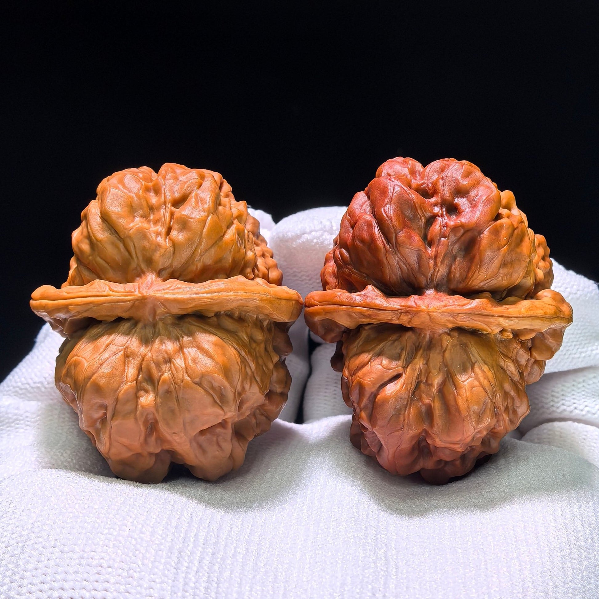 The "Mandarin Duck" (Yuan Yang) Ground-Buried & Normal Ha Ma Tou (Toad Head) Colossal Giant Pair | 38.0mm x 47.0mm | HMT-1202C - ThePatinaProject