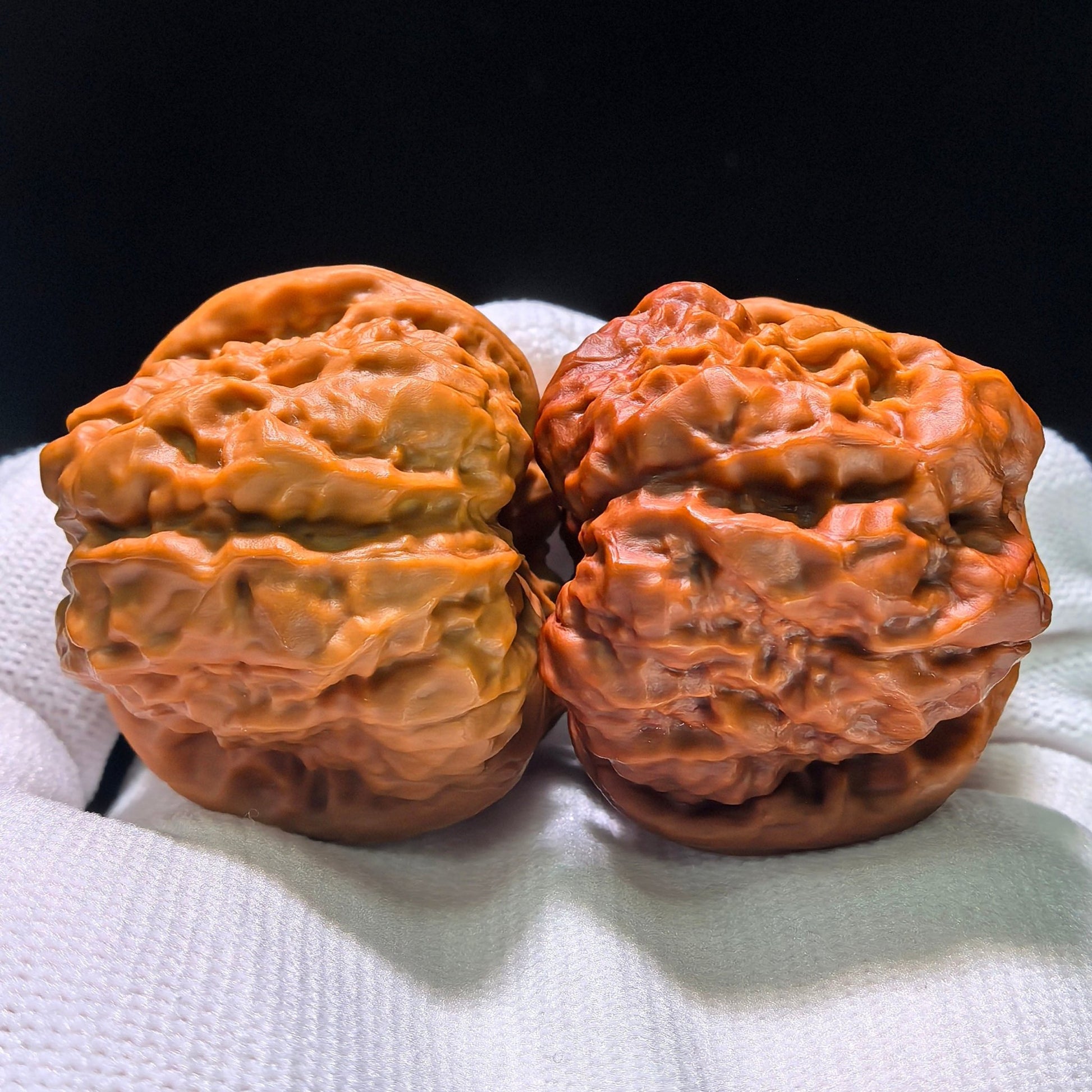 The "Mandarin Duck" (Yuan Yang) Ground-Buried & Normal Ha Ma Tou (Toad Head) Colossal Giant Pair | 38.0mm x 47.0mm | HMT-1202C - ThePatinaProject