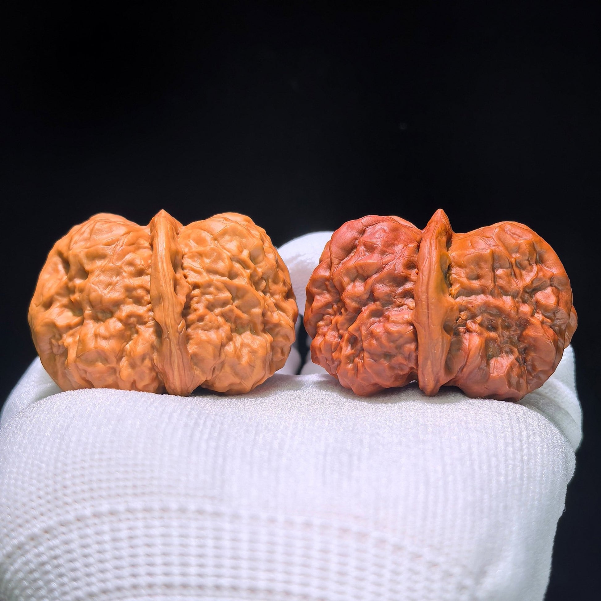 The "Mandarin Duck" (Yuan Yang) Ground-Buried & Normal Ha Ma Tou (Toad Head) Colossal Giant Pair | 38.0mm x 47.0mm | HMT-1202C - ThePatinaProject