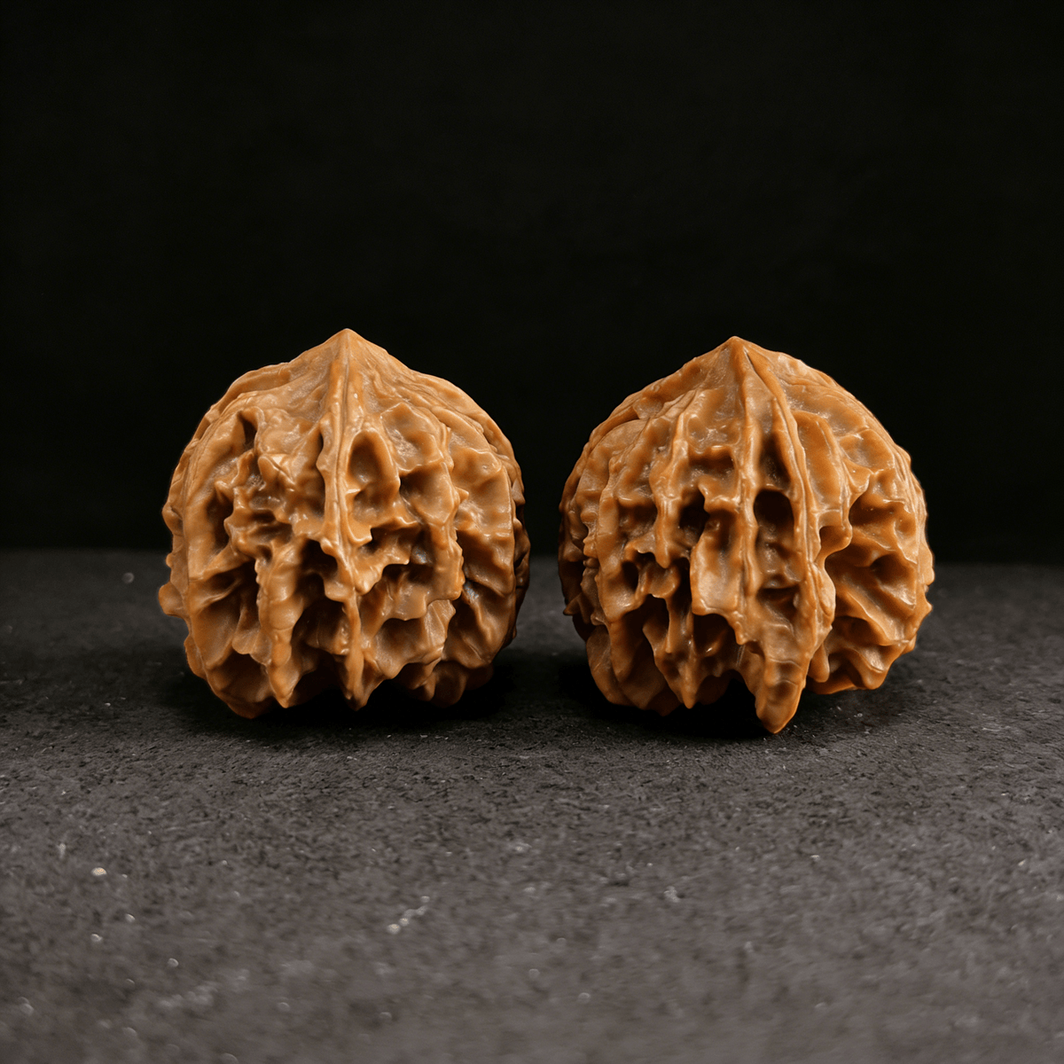 The "Mercedes" Pair – Natural 3-Ridge (San Leng) Walnuts | SL-30 (Rare Find) - ThePatinaProject