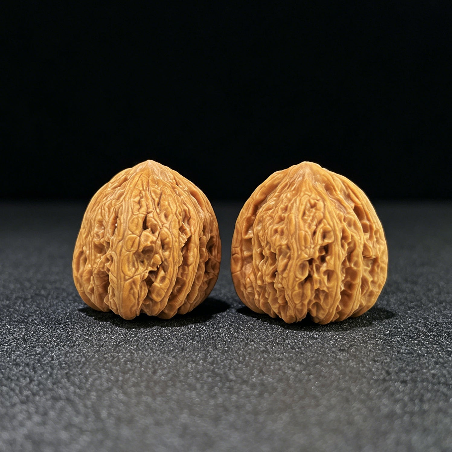 The "Micro-Textured Ruby" (Mi Wen Hong Bao Shi) Miniature Finger-Twirling Pair | 32.0mm x 31.0mm | MWHBS-1001 - ThePatinaProject