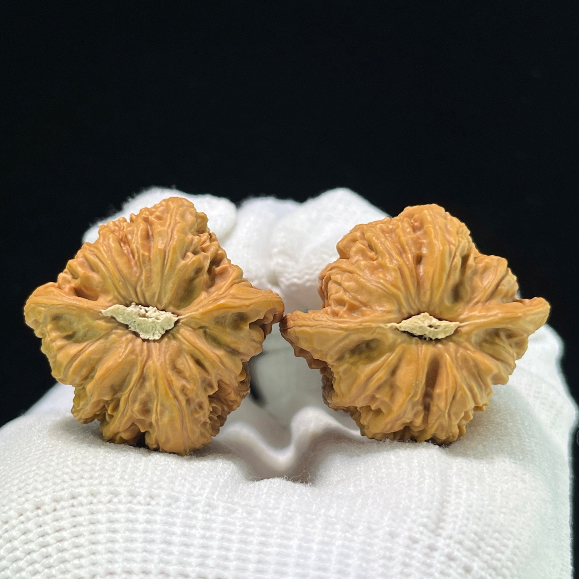 The "Micro-Textured Ruby" (Mi Wen Hong Bao Shi) Miniature Finger-Twirling Pair | 32.0mm x 31.0mm | MWHBS-1001 - ThePatinaProject
