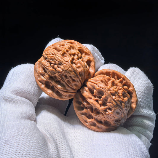 The "Millstone Flying Snake" (Mo Pan Fei She) Matched Pair | 37.0mm x 36.0mm | MOFS-1201E - ThePatinaProject