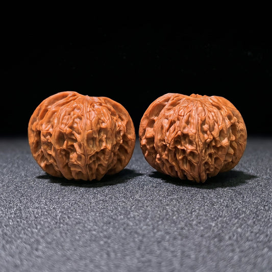 The "Millstone" (Mo Pan Lion Head) Perfectly Balanced Boutique Pair | 45.0mm x 43.0mm | MP-1206C - ThePatinaProject