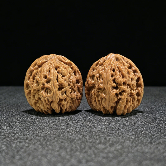 The "Nanjiang Stone" (Nan Jiang Shi) Deep-Bellied Giant Pair | 40.0mm x 42.0mm | NJS-906 - ThePatinaProject