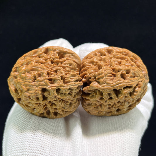 The "Nanjiang Stone" (Nan Jiang Shi) Deep-Bellied Giant Pair | 40.0mm x 42.0mm | NJS-906 - ThePatinaProject