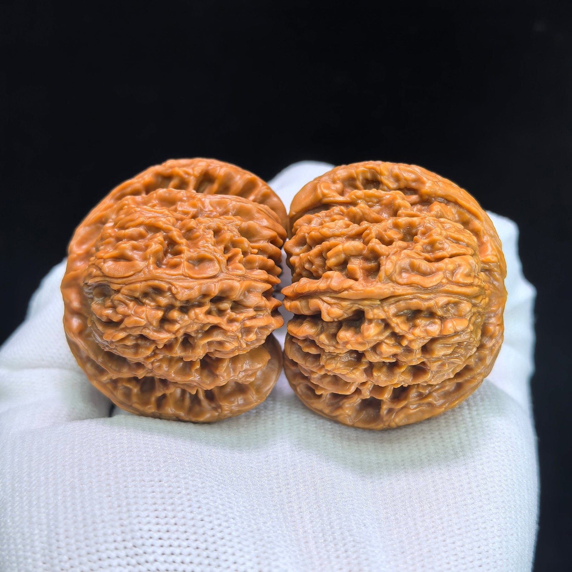 The "Nanjiang Stone" (NJS) Premium Lion Head Pair | 45.0mm x 42.0mm | NJS-1033C - ThePatinaProject