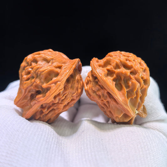 The "Panshan Dolphin" (Xiao Hai Tun) Collector’s Pair | 35.0mm x 31.0mm | XHT-1201E - ThePatinaProject
