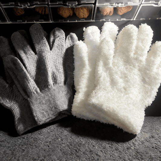 The Patina Care Duo: 2-Stage Walnut Polishing Glove Set (Clean & Shine) - ThePatinaProject
