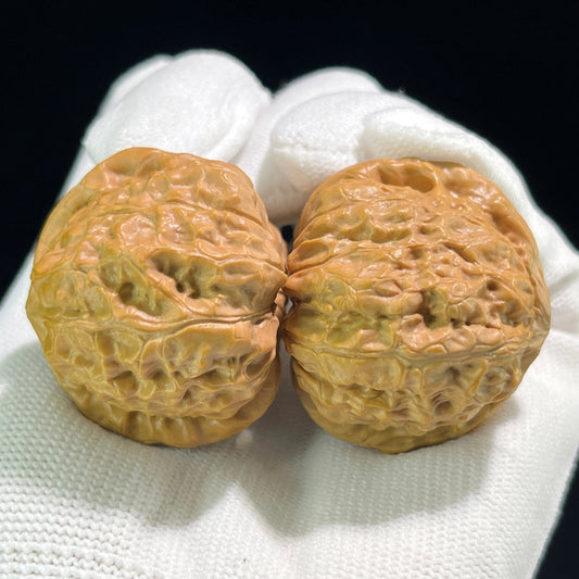 The "Pumpkin Pier" (Nan Gua Dun) Deep-Belly Squatted Pair | 39.0mm x 42.0mm | NGD-703 - ThePatinaProject