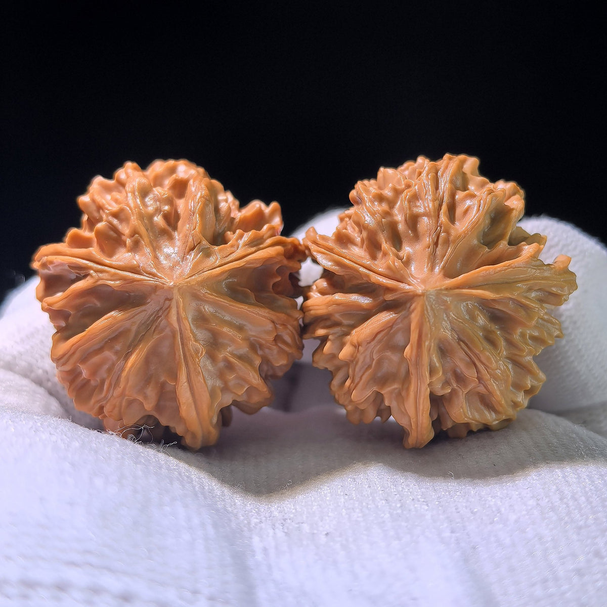 The "Qishan" Trident Three-Ridge Pair | 32.0mm x 35.0mm | QSSN-1204E - ThePatinaProject