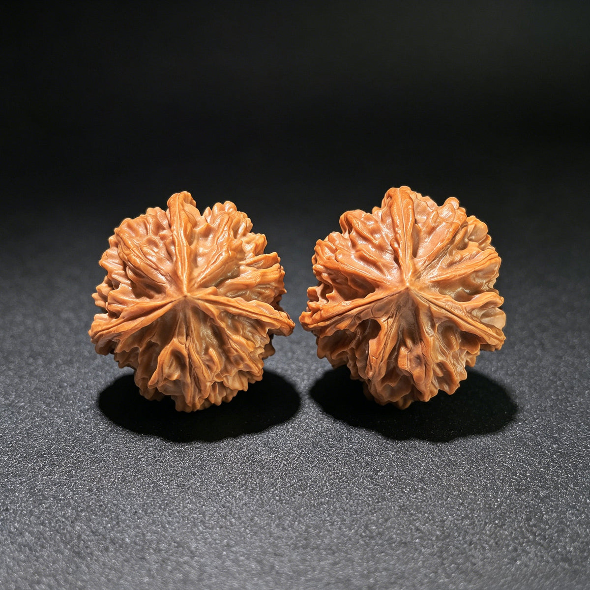The "Qishan" Trident Three-Ridge Pair | 32.0mm x 35.0mm | QSSN-1204E - ThePatinaProject