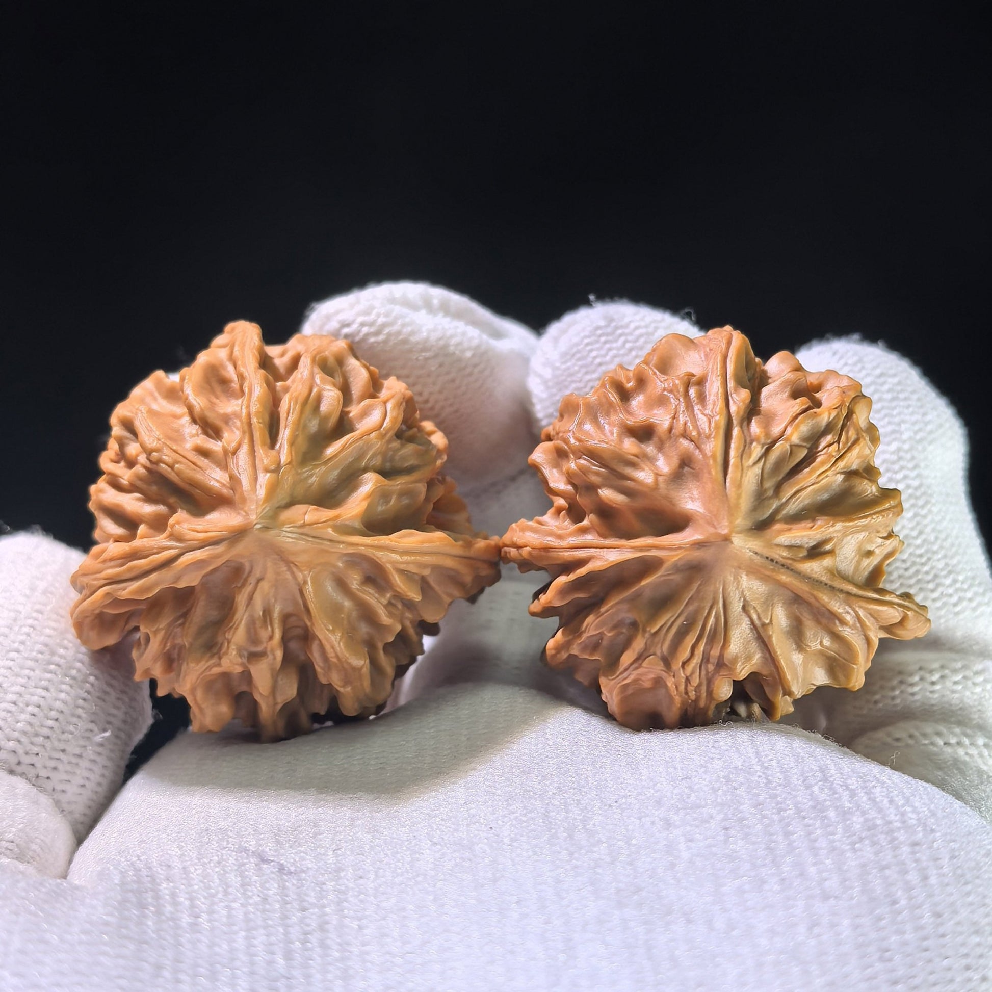 The "Qishan" Trident Three-Ridge Pair | 34.0mm x 34.0mm | QSSN-1202E - ThePatinaProject