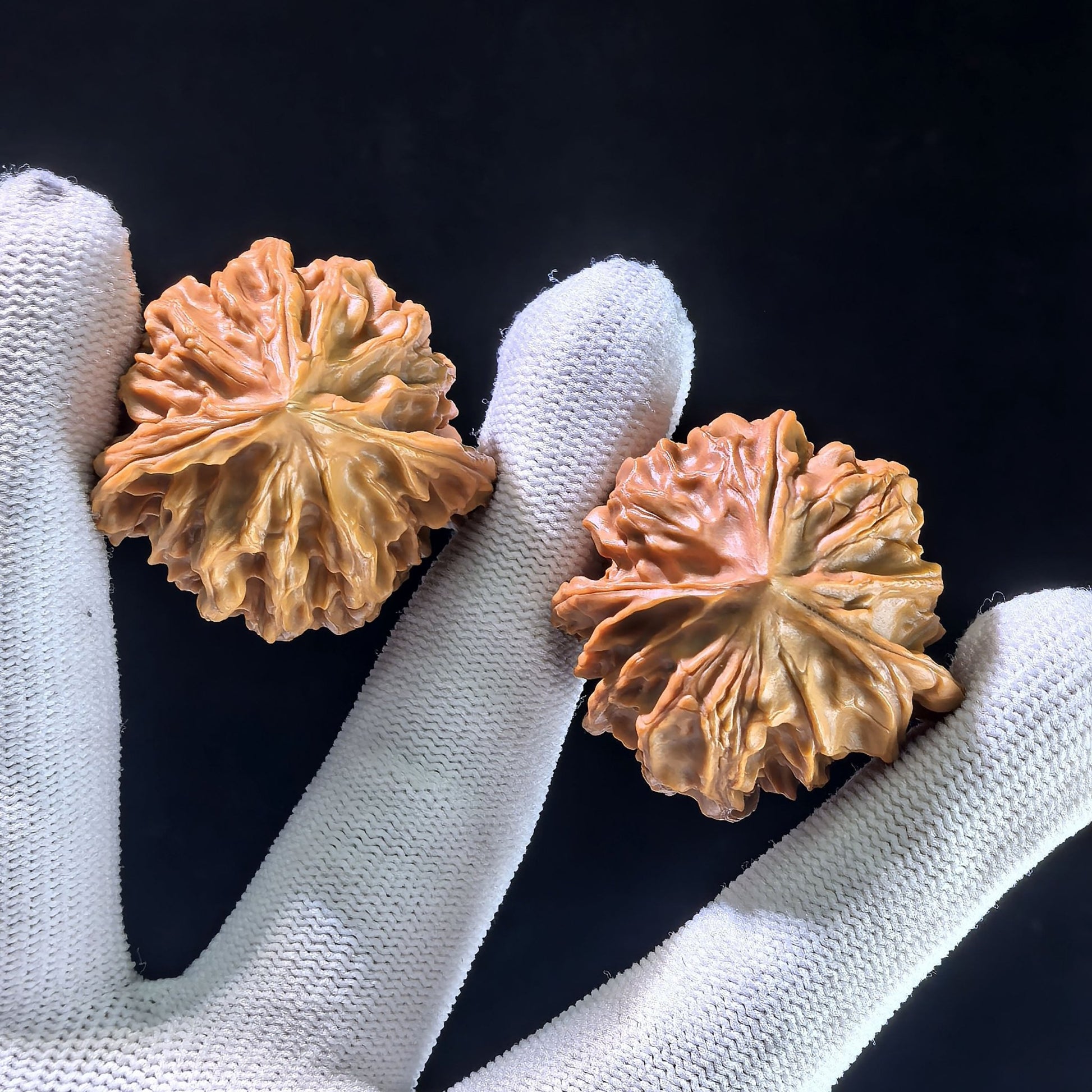The "Qishan" Trident Three-Ridge Pair | 34.0mm x 34.0mm | QSSN-1202E - ThePatinaProject