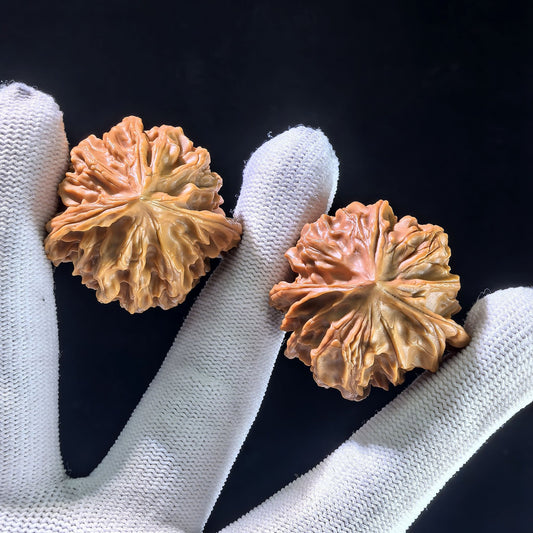 The "Qishan" Trident Three-Ridge Pair | 34.0mm x 34.0mm | QSSN-1202E - ThePatinaProject