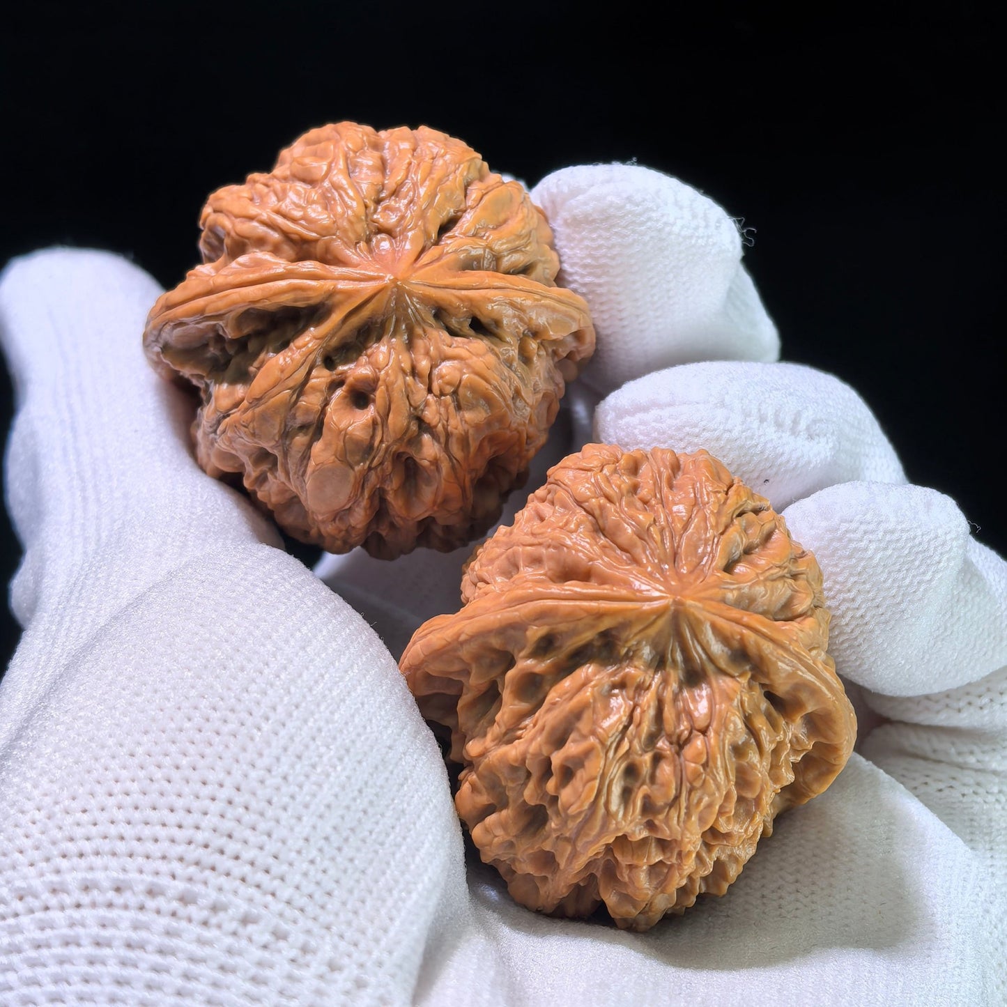 The "Rain Flower Pebble" (Yu Hua Shi) Balanced Round Pair | 41.0mm x 41.0mm | YHS-901 - ThePatinaProject