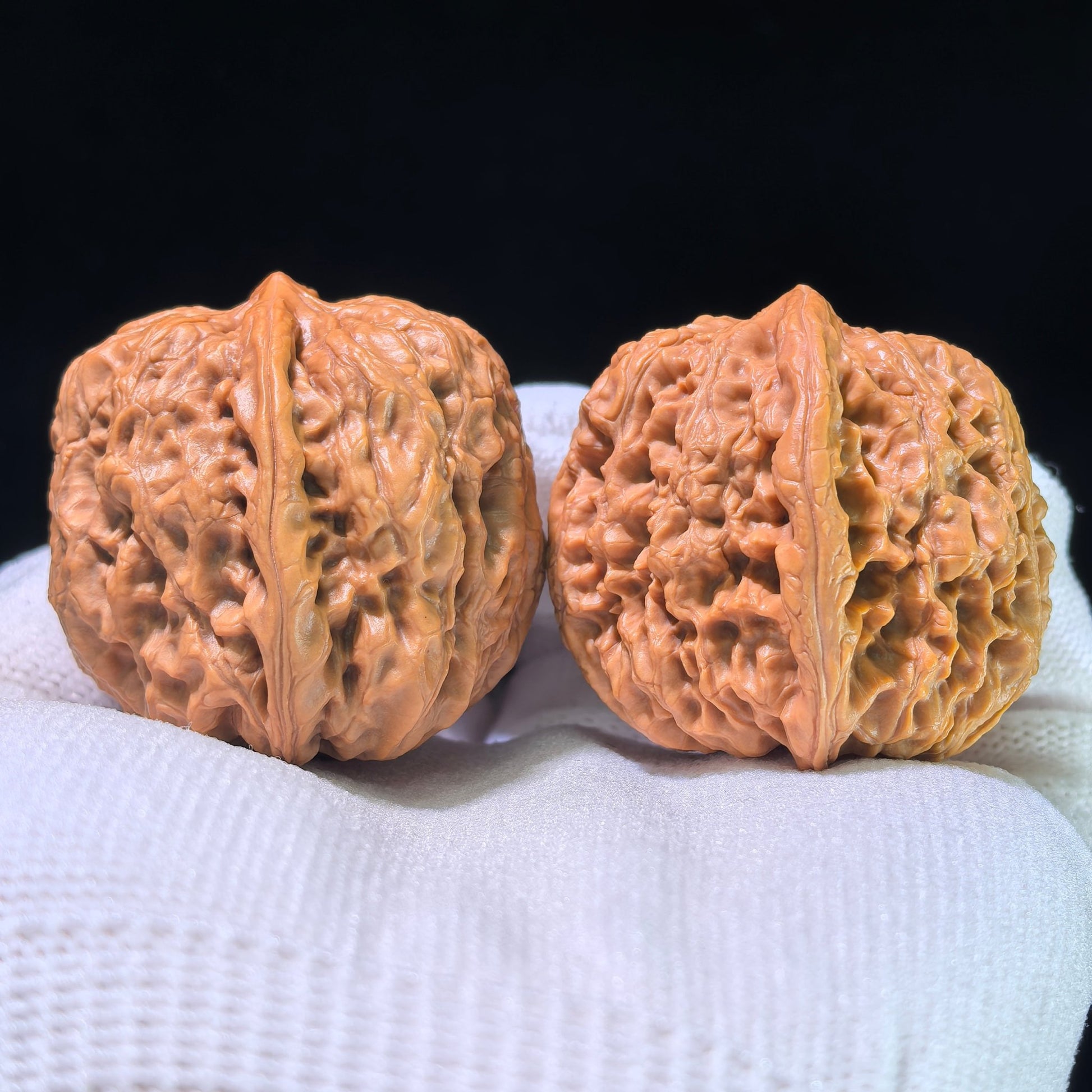 The "Rain Flower Pebble" (Yu Hua Shi) Balanced Round Pair | 41.0mm x 41.0mm | YHS-901 - ThePatinaProject