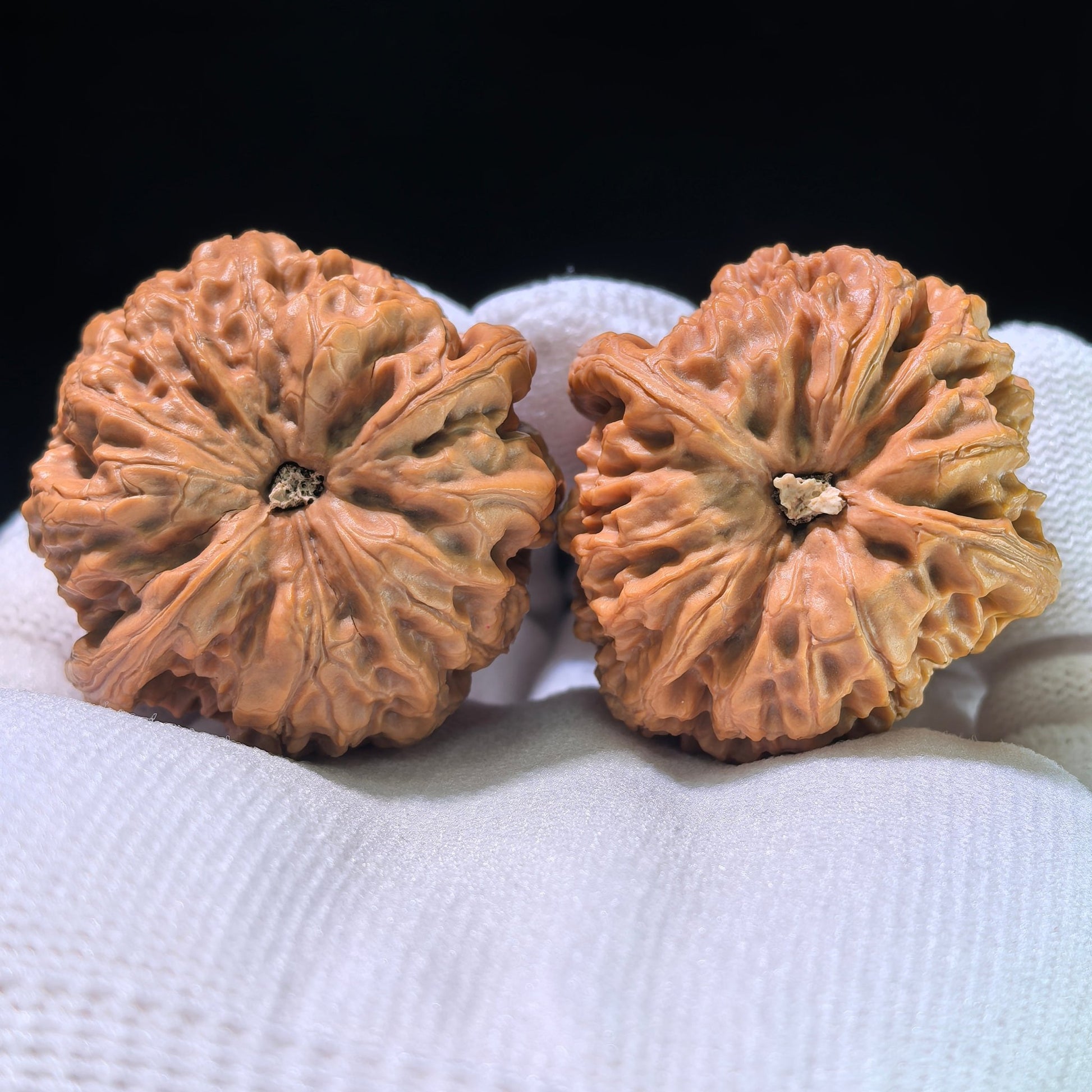The "Rain Flower Pebble" (Yu Hua Shi) Balanced Round Pair | 41.0mm x 41.0mm | YHS-901 - ThePatinaProject