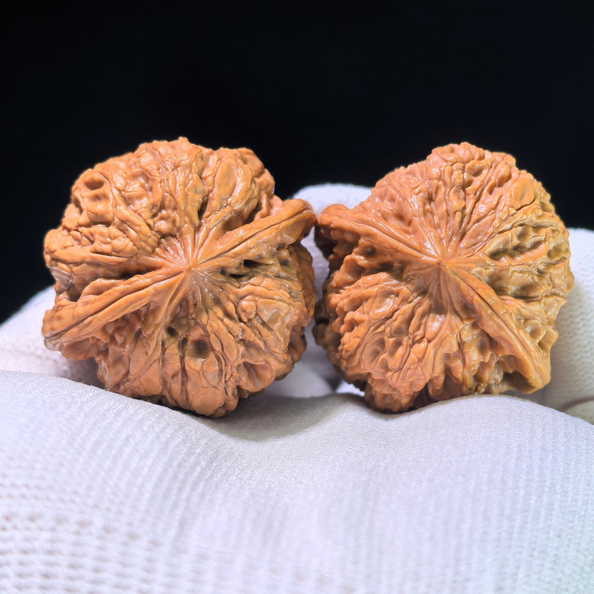 The "Rain Flower Pebble" (Yu Hua Shi) Balanced Round Pair | 41.0mm x 41.0mm | YHS-901 - ThePatinaProject