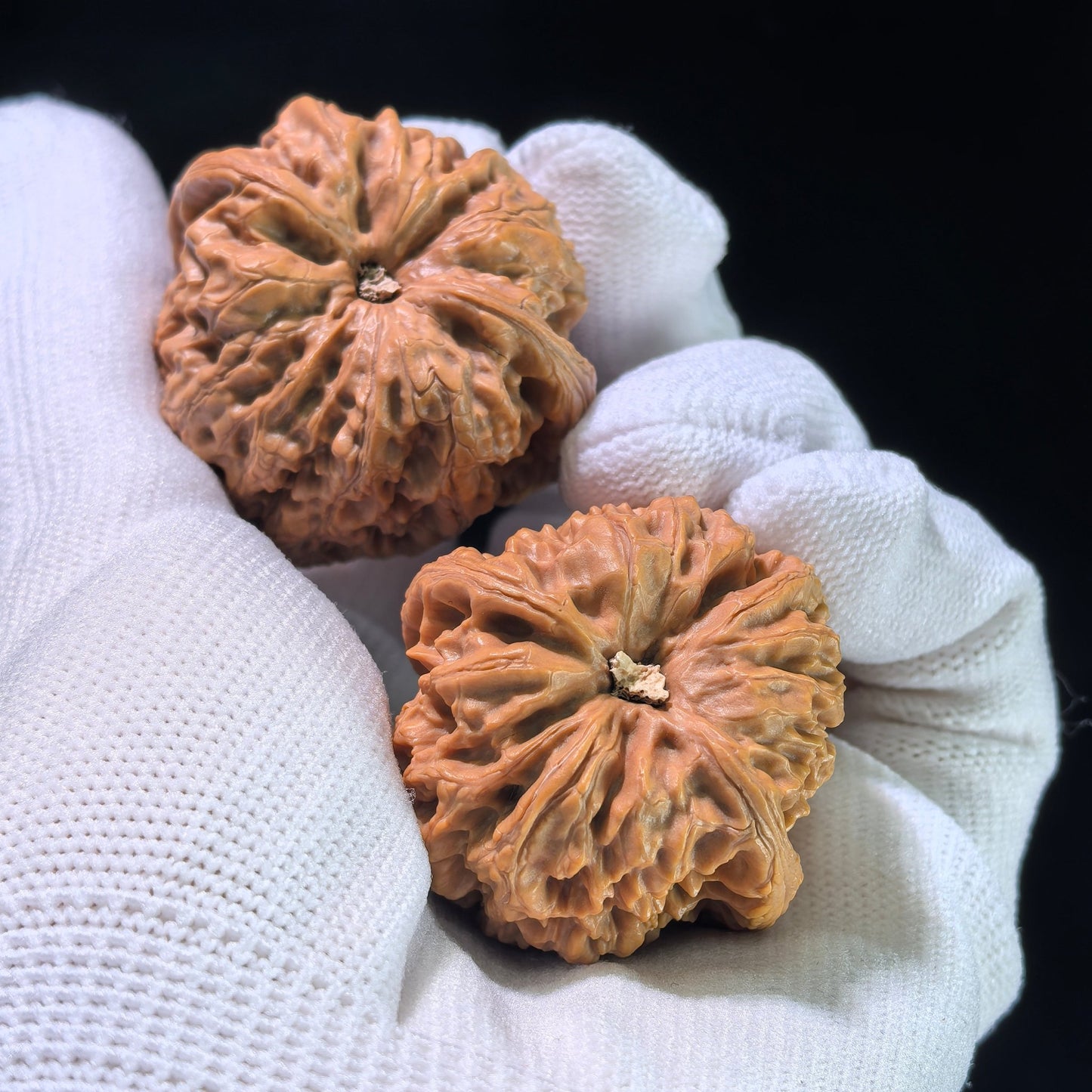The "Rain Flower Pebble" (Yu Hua Shi) Balanced Round Pair | 41.0mm x 41.0mm | YHS-901 - ThePatinaProject