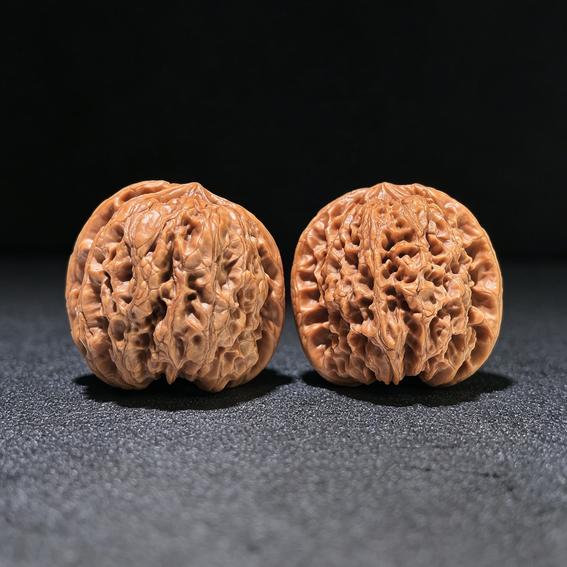 The "Rain Flower Pebble" (Yu Hua Shi) Balanced Round Pair | 41.0mm x 41.0mm | YHS-901 - ThePatinaProject