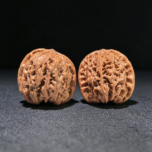 The "Rain Flower Pebble" (Yu Hua Shi) Balanced Round Pair | 41.0mm x 41.0mm | YHS-901 - ThePatinaProject