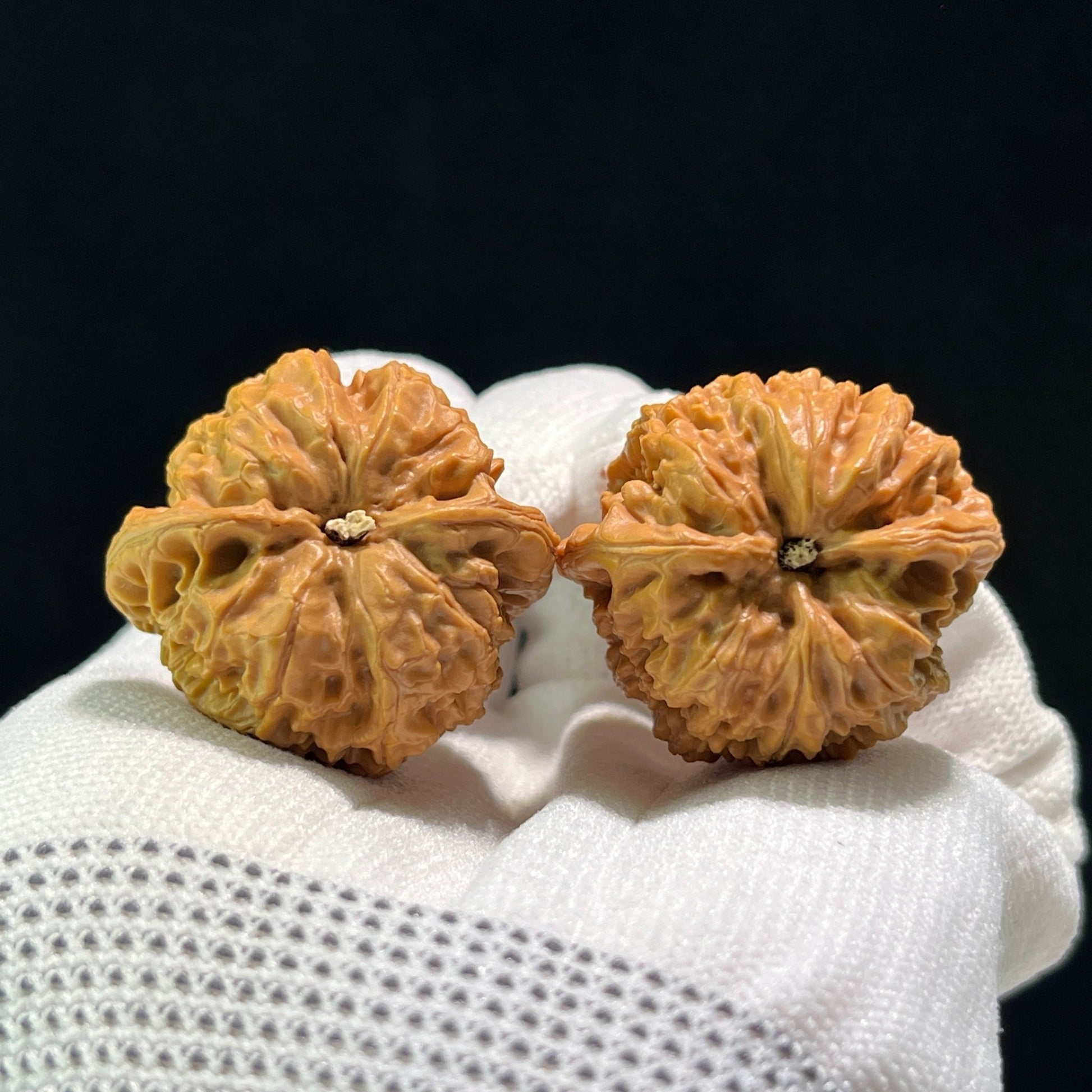 The "Rain Flower Pebble" (Yu Hua Shi) Ji Pin Pair | 34.0mm x 31.0mm | YHS-601 - ThePatinaProject