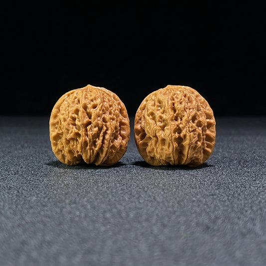 The "Rain Flower Pebble" (Yu Hua Shi) Ji Pin Pair | 34.0mm x 31.0mm | YHS-601 - ThePatinaProject