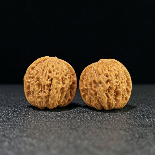 The "Rainflower Pebble" (Yu Hua Shi) Premium Balanced Pair | 37.0mm x 34.0mm | Compact Pocket Format | YHS-1001 - ThePatinaProject