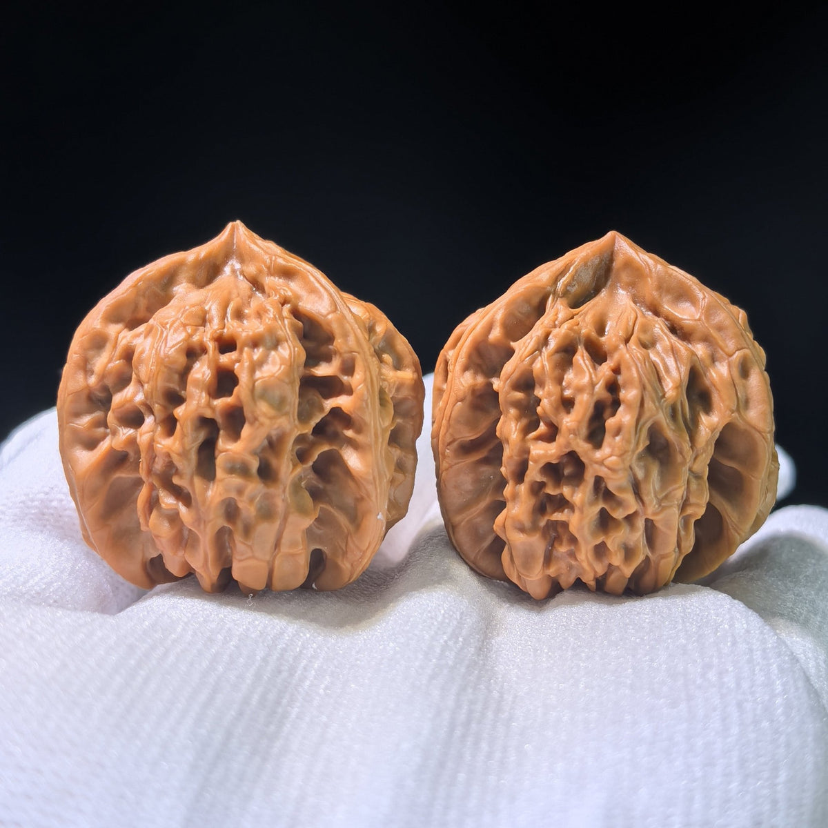The Rare "Hundred Longevity Lion's Head" Triangle Collector's Pair | 37.0mm x 37.0mm x 35.0mm | BSSZT3N-1001E - ThePatinaProject