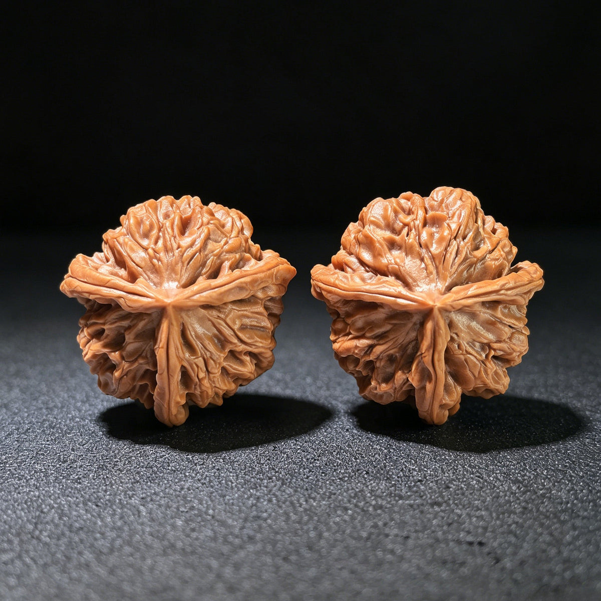 The Rare "Hundred Longevity Lion's Head" Triangle Collector's Pair | 37.0mm x 37.0mm x 35.0mm | BSSZT3N-1001E - ThePatinaProject