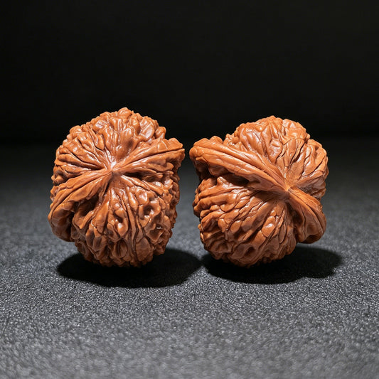 The Rare "Millstone Half-Wall" (Mo Pan Ban Bi) Ergonomic Pair | 37.0mm x 35.0mm | MPBB-1201E - ThePatinaProject