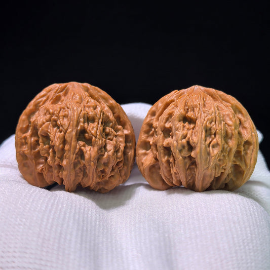 The "Ruby" (Hong Bao Shi) High-Density Compact Deep-Belly Pair | 38.0mm x 37.0mm | HBS-1103 - ThePatinaProject